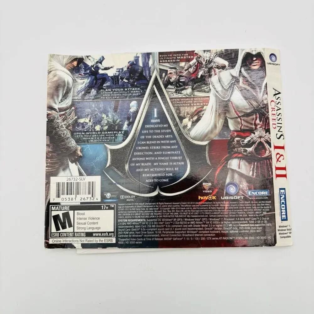 Assassins Creed 1 & 2 Ultimate Collection PC Video Game. Very Good Condition
